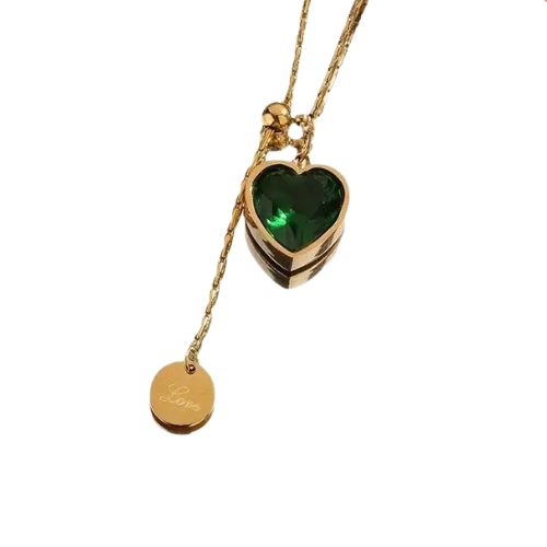 Náhrdelník z chirurgiclé oceli Heart Greenvibes