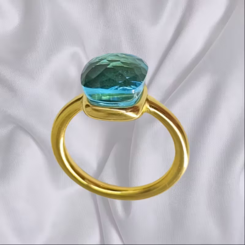 Prsten SQUARE gold blue