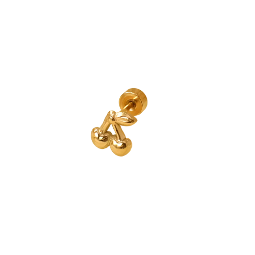 Náušnice Labreta Cherry gold 1 ks