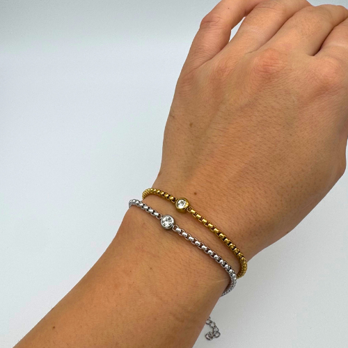 Náramek MINIMAL Zirkon gold