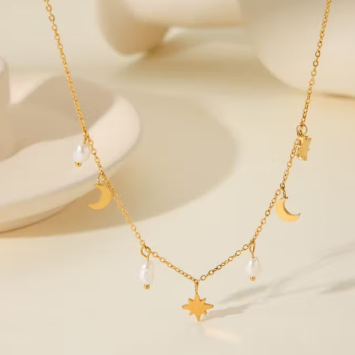 Náhrdelník SKY Pearl gold