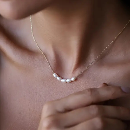 Náhrdelník Minimal Pearl silver