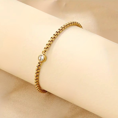 Náramek MINIMAL Zirkon gold
