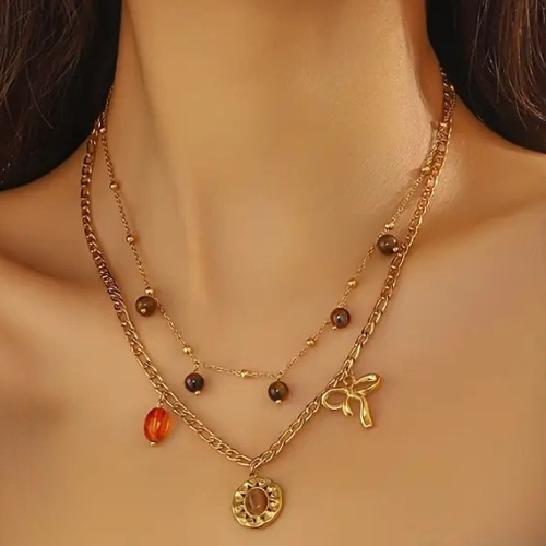 Náhrdelník Chains Brown