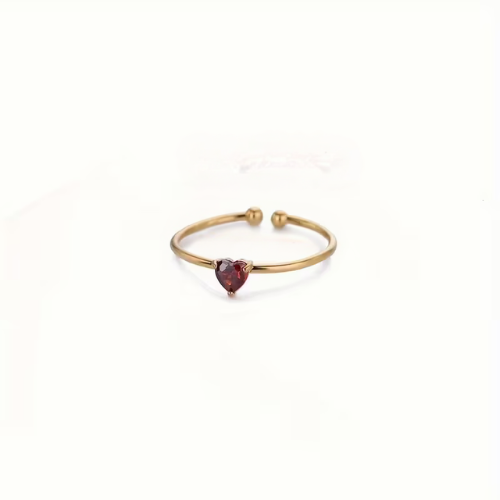 Prsten HEART RED