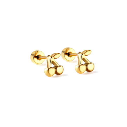 Náušnice Labreta Cherry gold 1 ks