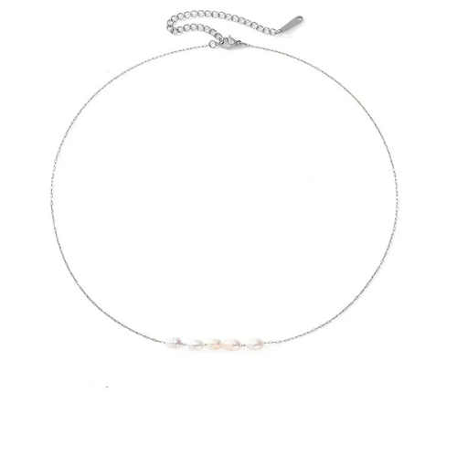 Náhrdelník Minimal Pearl silver