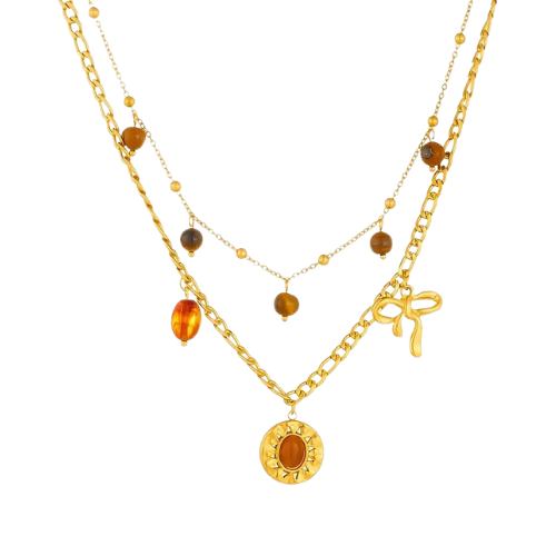 Náhrdelník Chains Brown