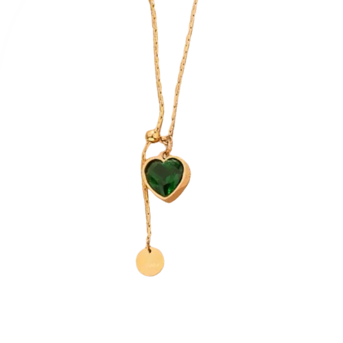 Náhrdelník z chirurgiclé oceli Heart Greenvibes