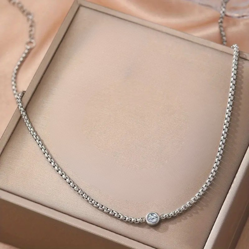 Náhrdelník MINIMAL silver zircon