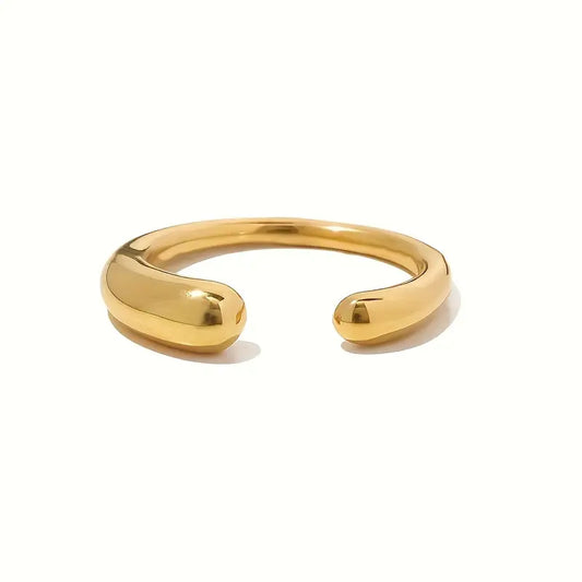 Minimalistický prsten z nerezové oceli OPEN gold